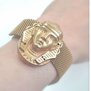 Bracelet Miriam Haskell Mesh Cuff Egyptian